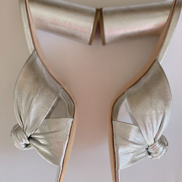 Loeffler Randall Coco Metallic Silver Heels Size 10 - Picture 13 of 16